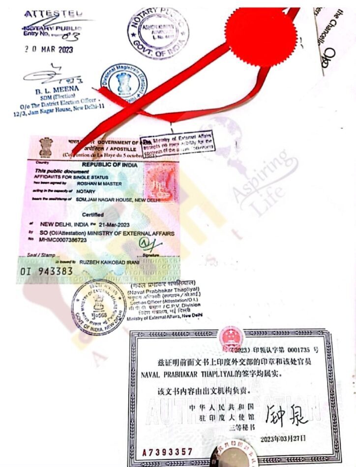 Single Status Affidavit