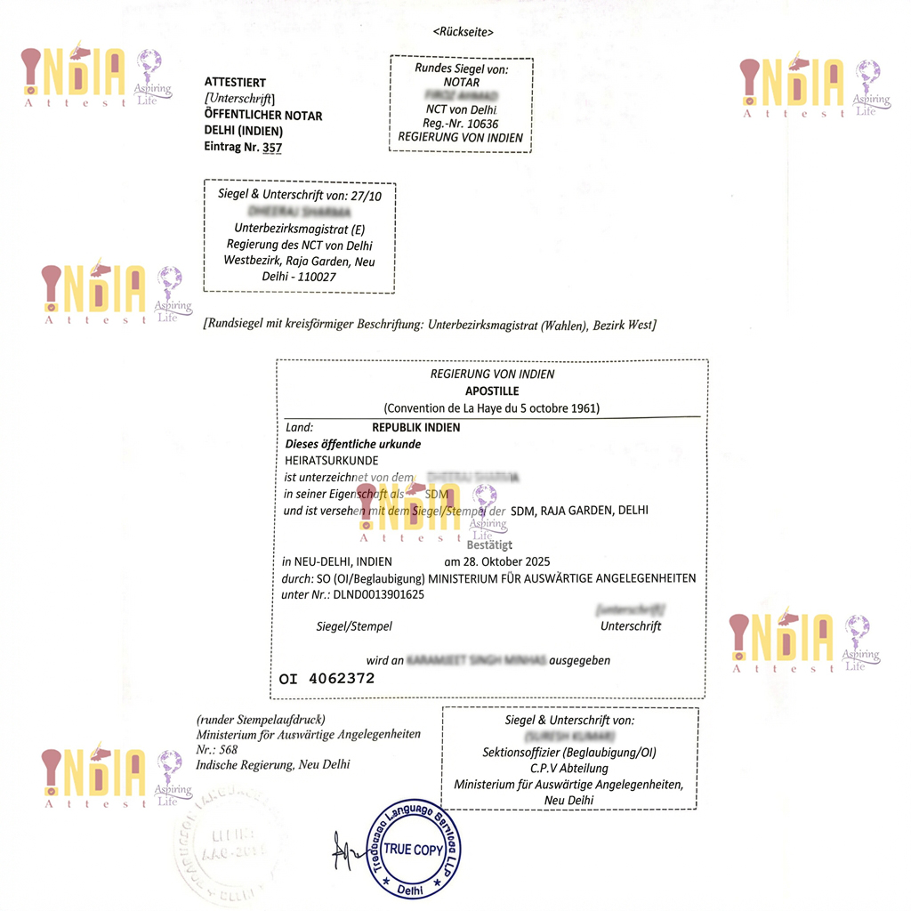 Marriage Certificate Translation